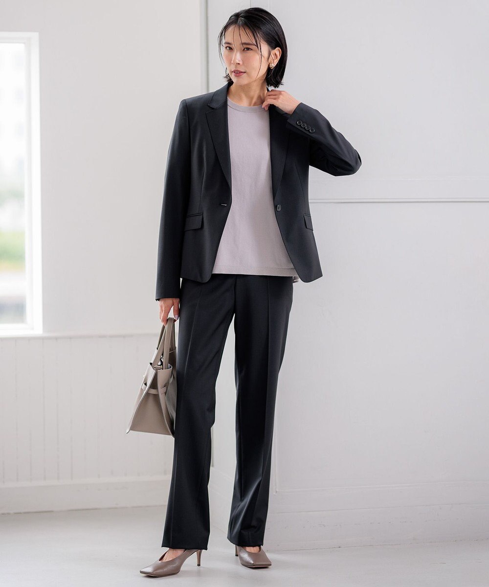 23区 【ご好評につきカラー追加/洗える】ヴィスコースストレッチ バックデザイン ニット 