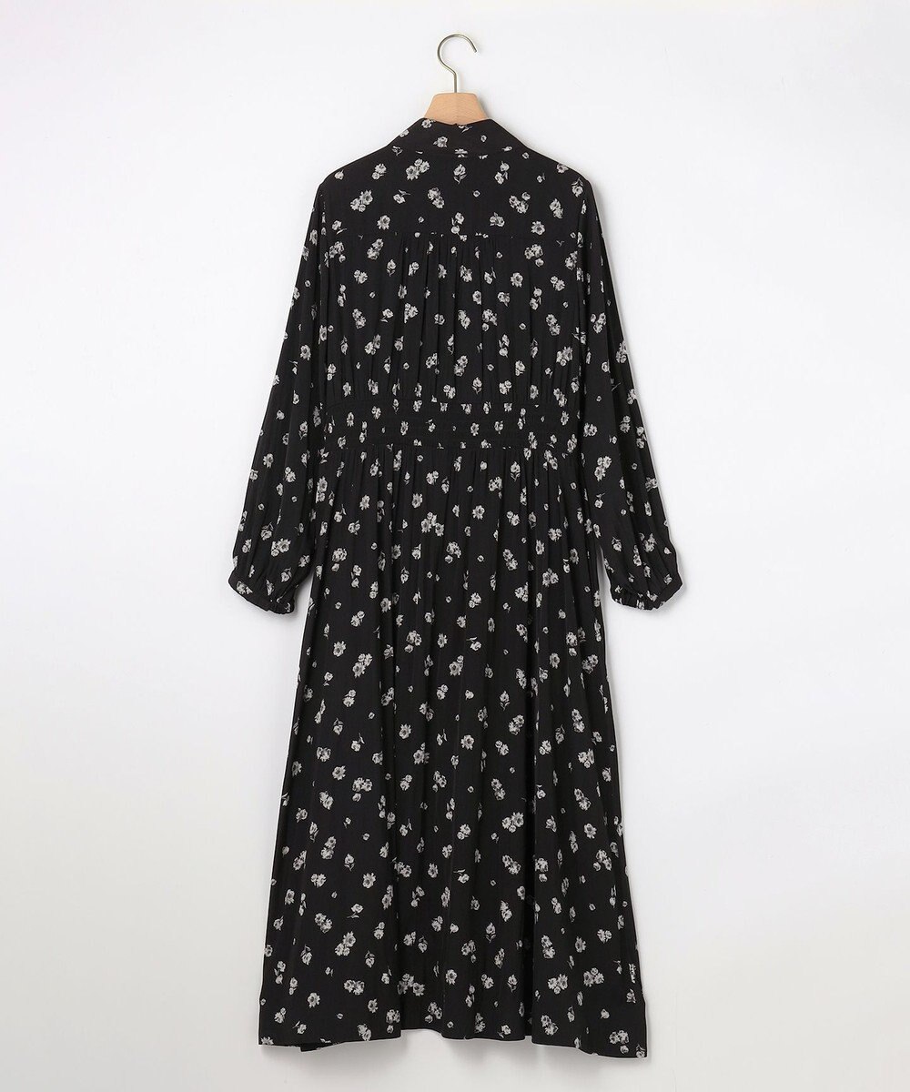 組曲 L ギャザーライトデシンボウタイ付き ワンピース 