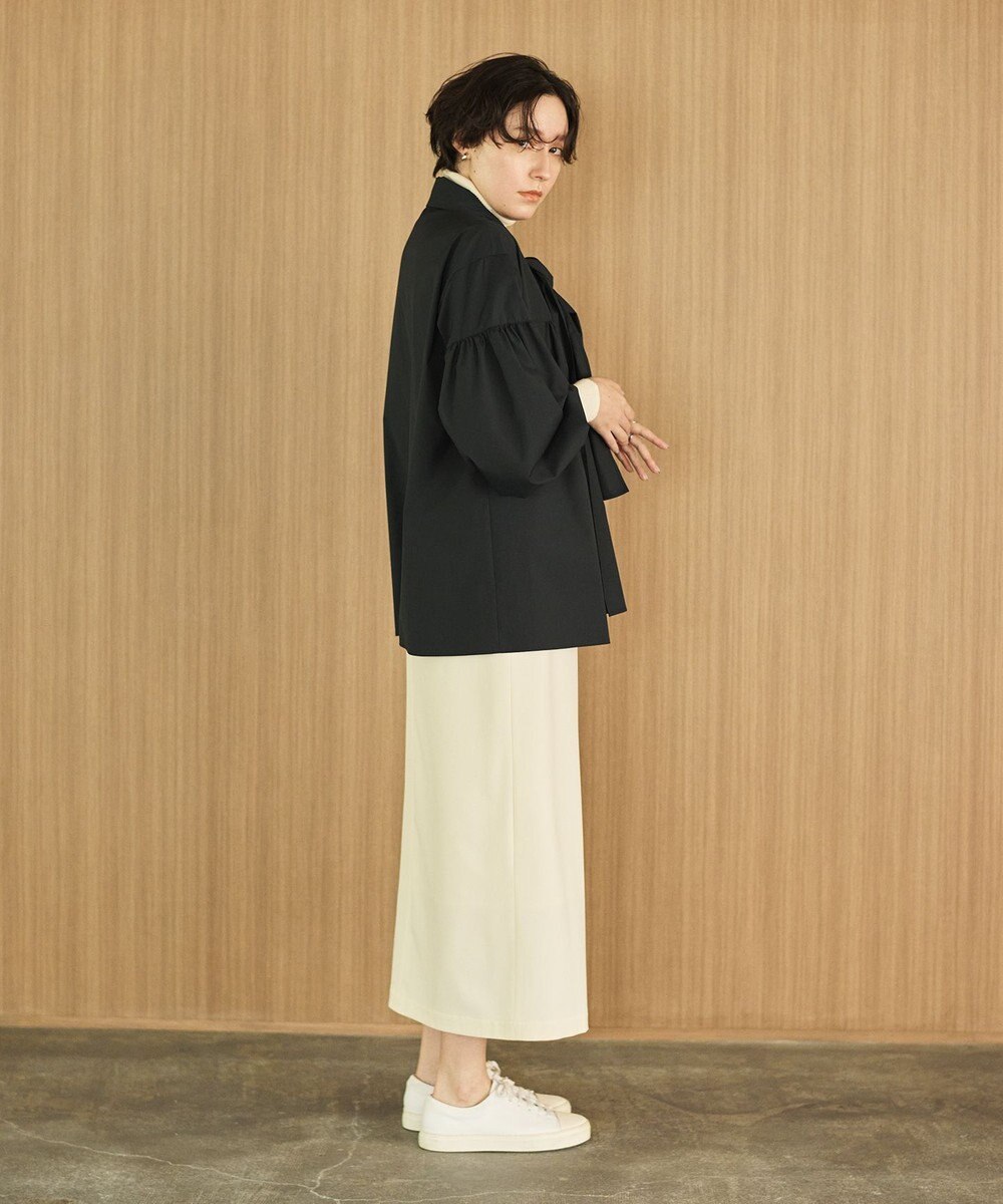 #Newans 【洗濯機可能/ウエストゴム】ロングナロースカート 