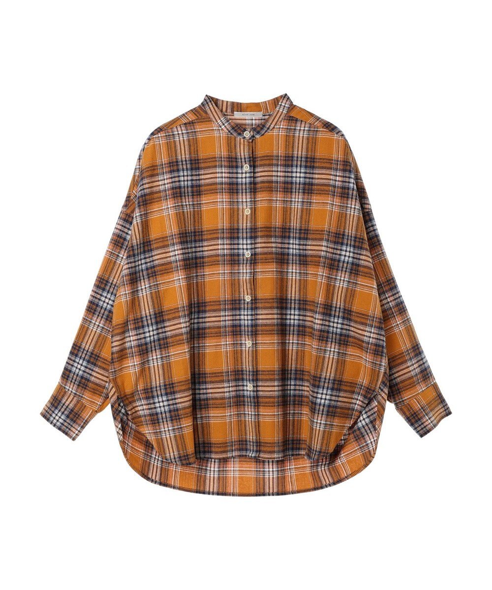 CRAFT STANDARD BOUTIQUE チェックバンドカラーサークルブラウス 