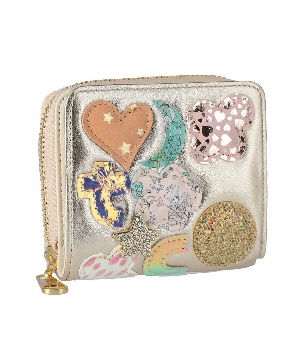 tsumori chisato CARRY tcパッチワーク ラウンドファスナー2つ折り財布 