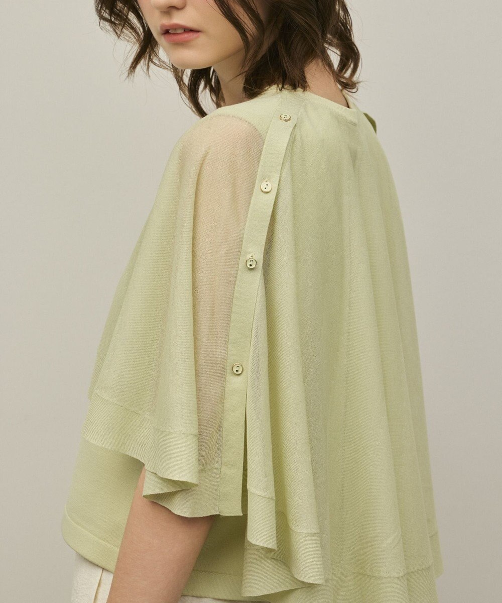 GRACE CONTINENTAL シアーケープニットカーディガン 