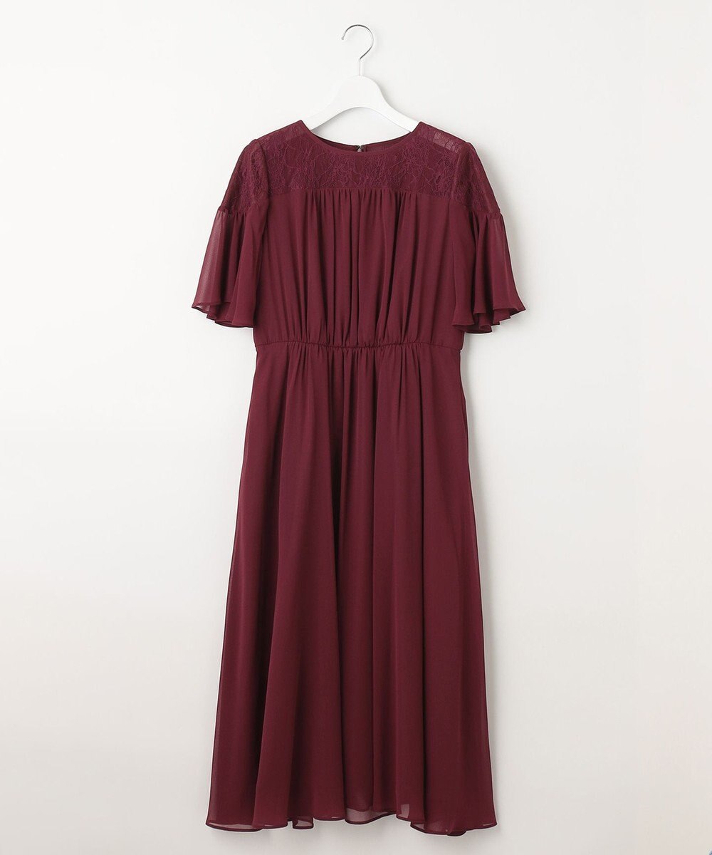 自由区 【WEB限定】シフォンレースコンビネーション ドレス 