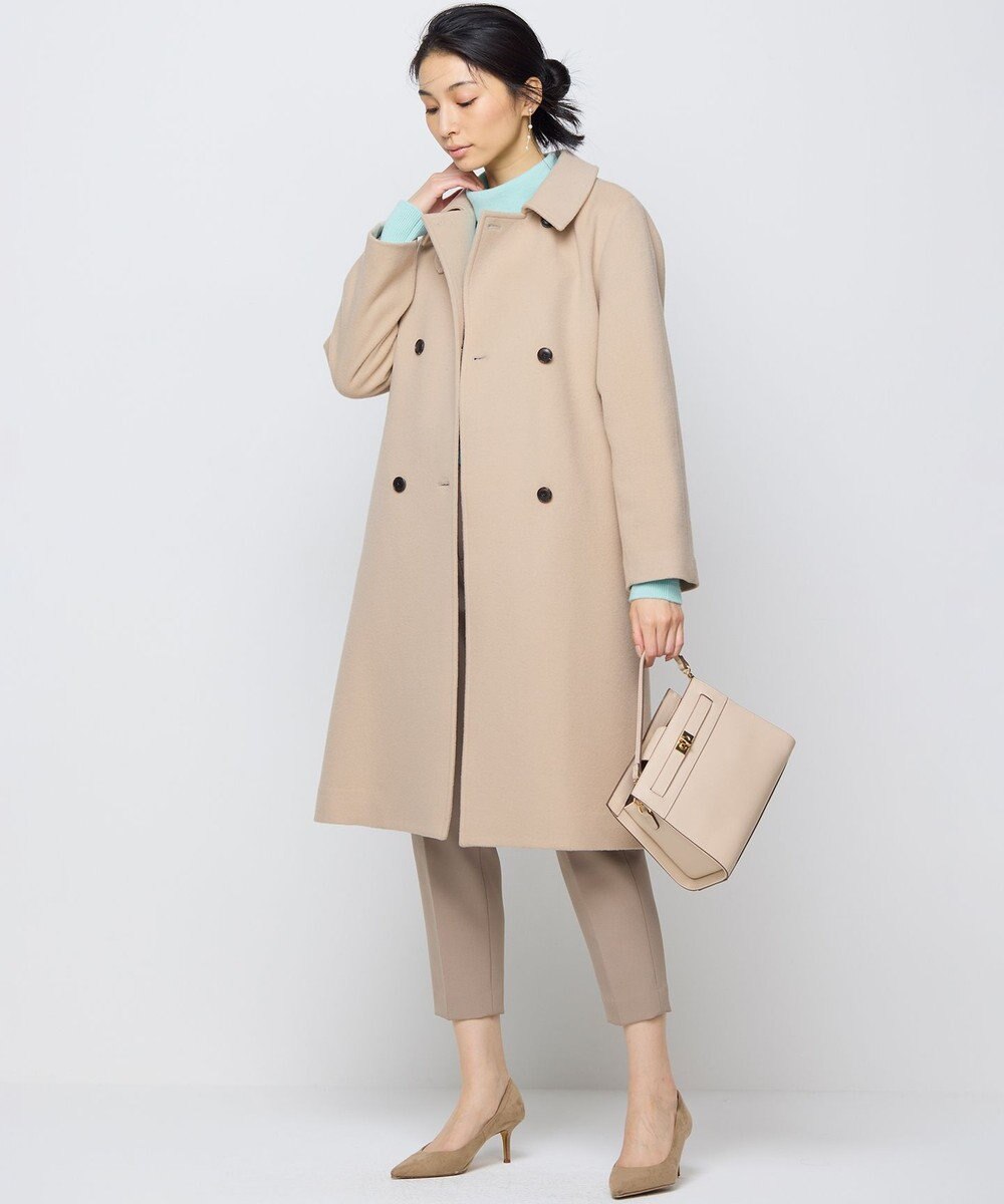 組曲 ライトビーバー トレンチライク ロングコート 