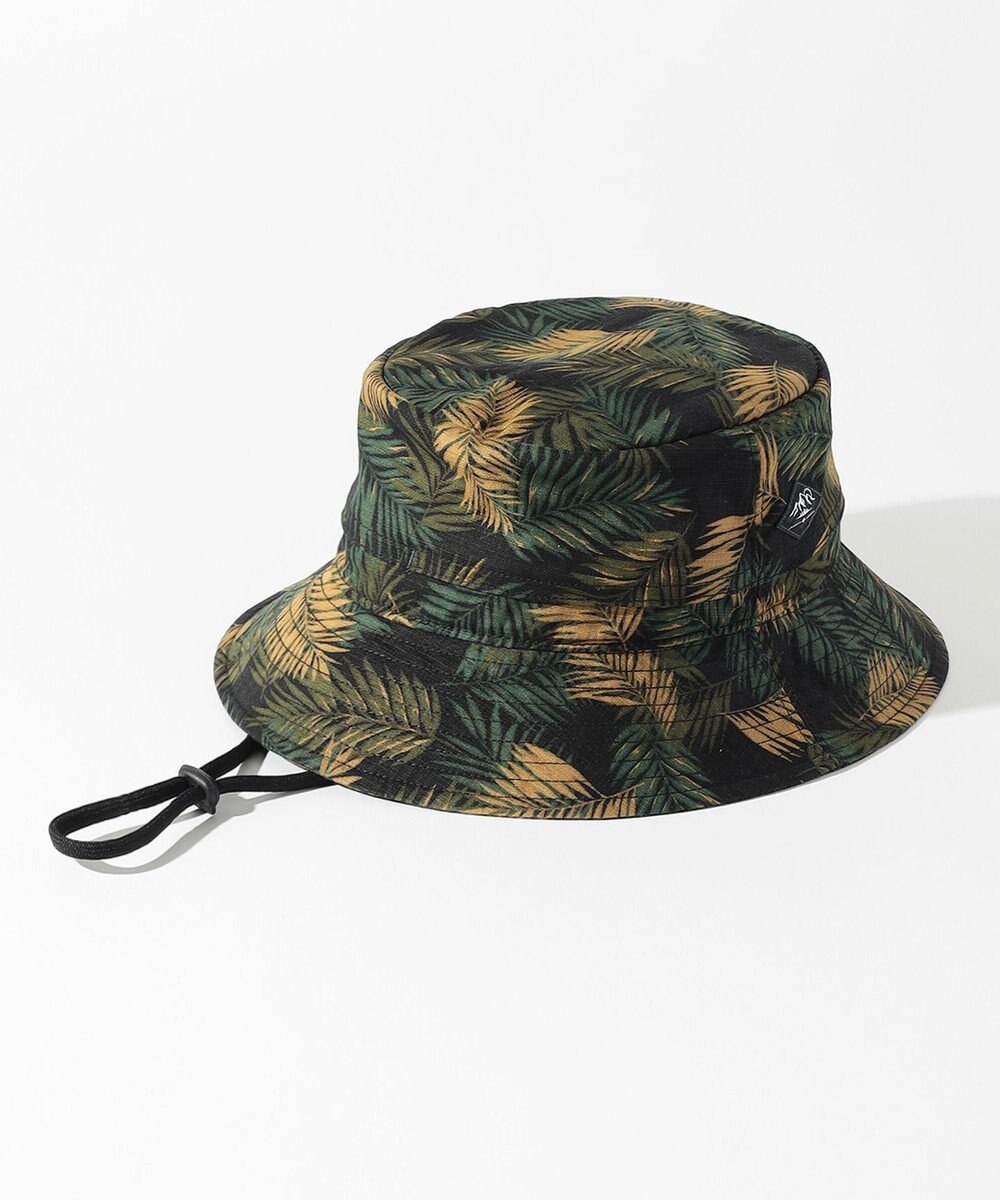 JOSEPH ABBOUD MOUNTAIN 【折り畳み可】ジャングルリーフプリント ポケッタブルバケット ハット 