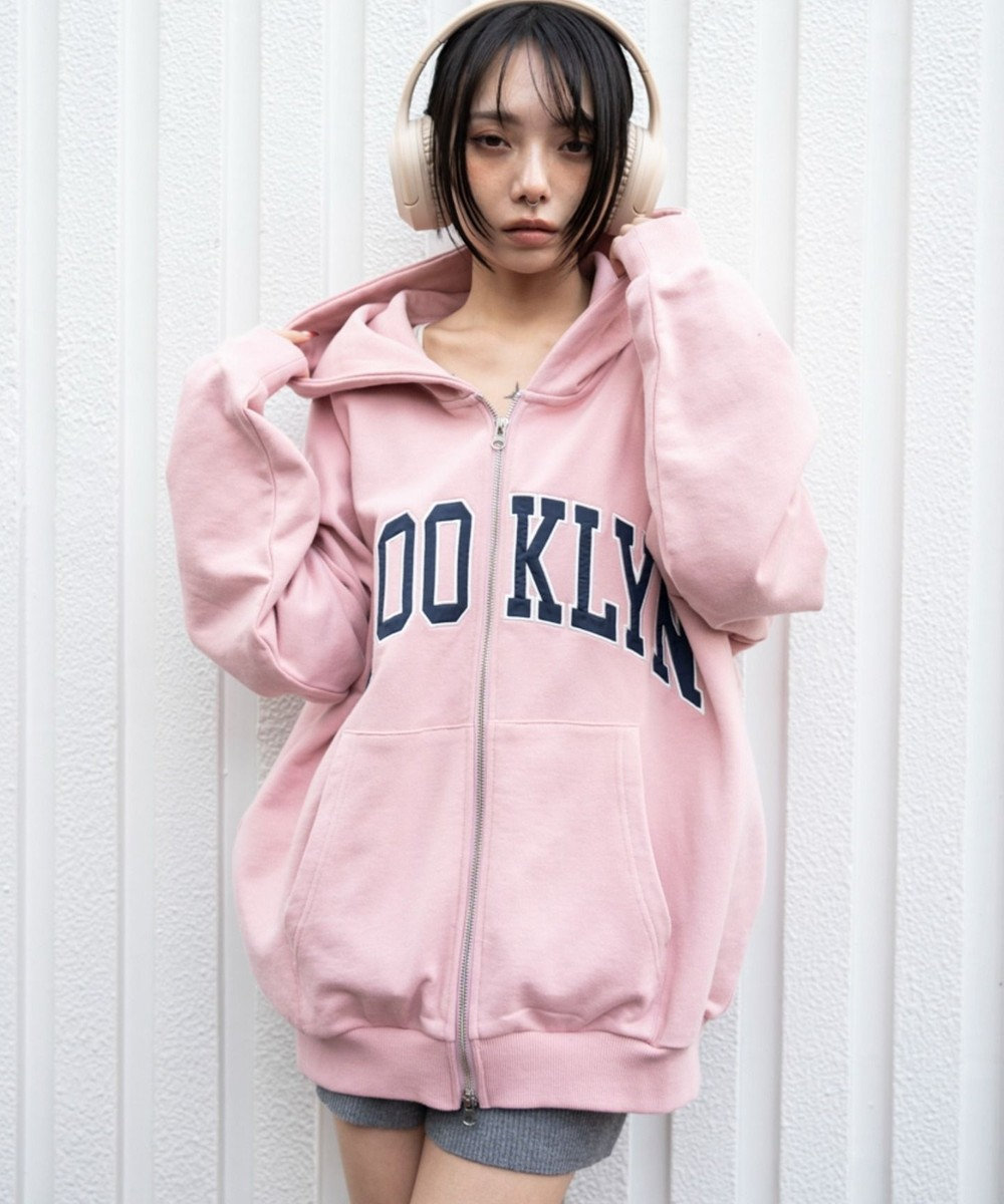 WEGO グラフィックBIGZIPパーカー 