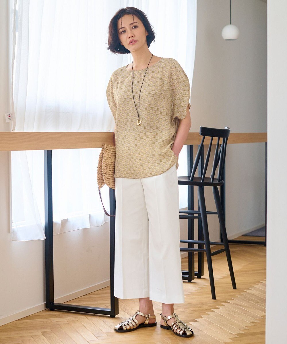 自由区 【洗える・XSサイズあり】アラベスクプリント ブラウス 