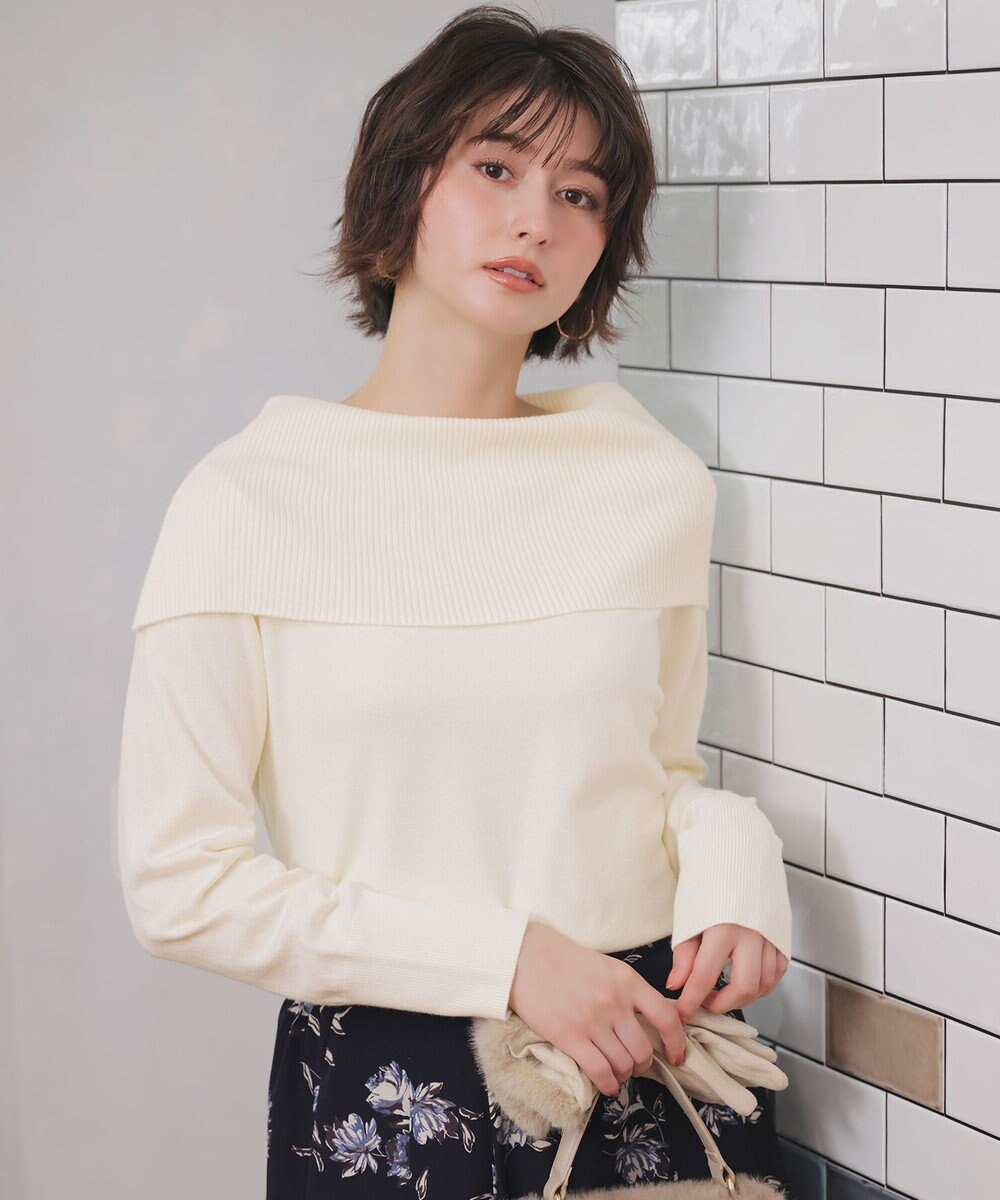 ANY SIS 【WEB・一部店舗限定】オフショルダー ニット 