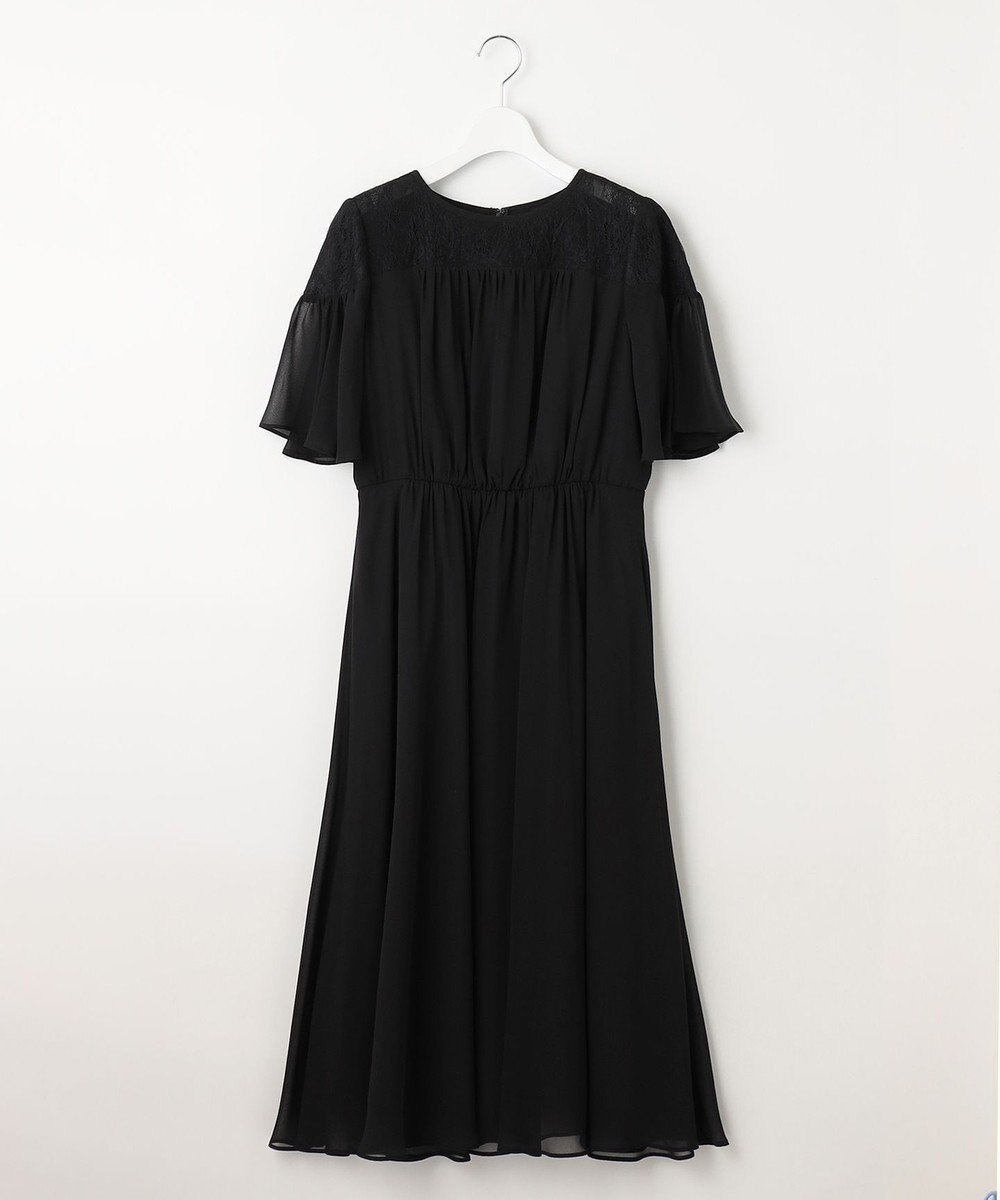 自由区 【WEB限定】シフォンレースコンビネーション ドレス 