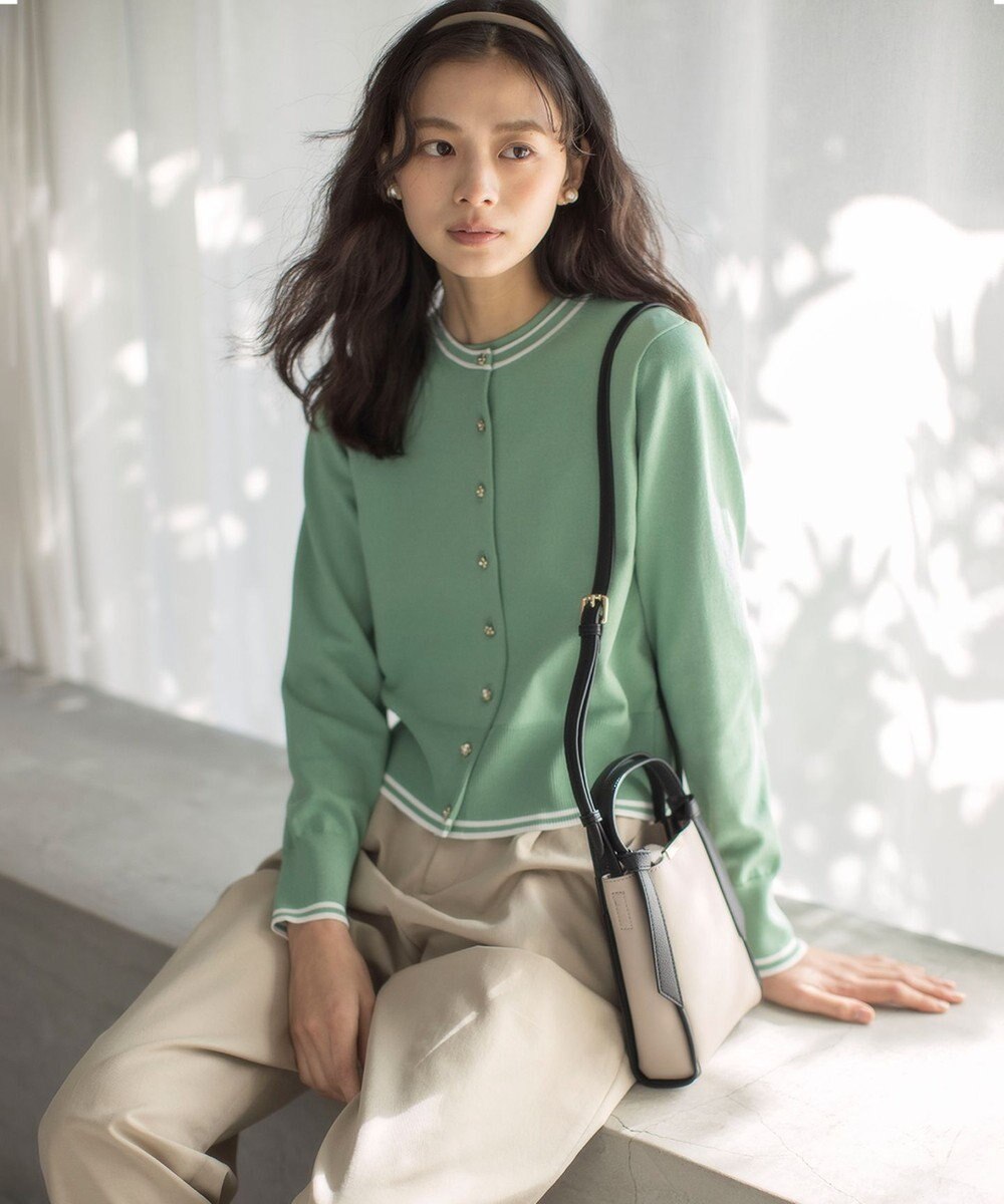 組曲 フラワーメタル ニット カーディガン 