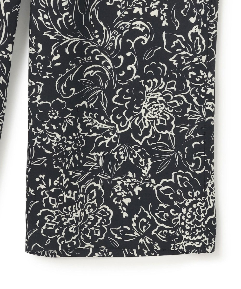 23区 【洗える】アンティークフラワープリント ワイド パンツ 