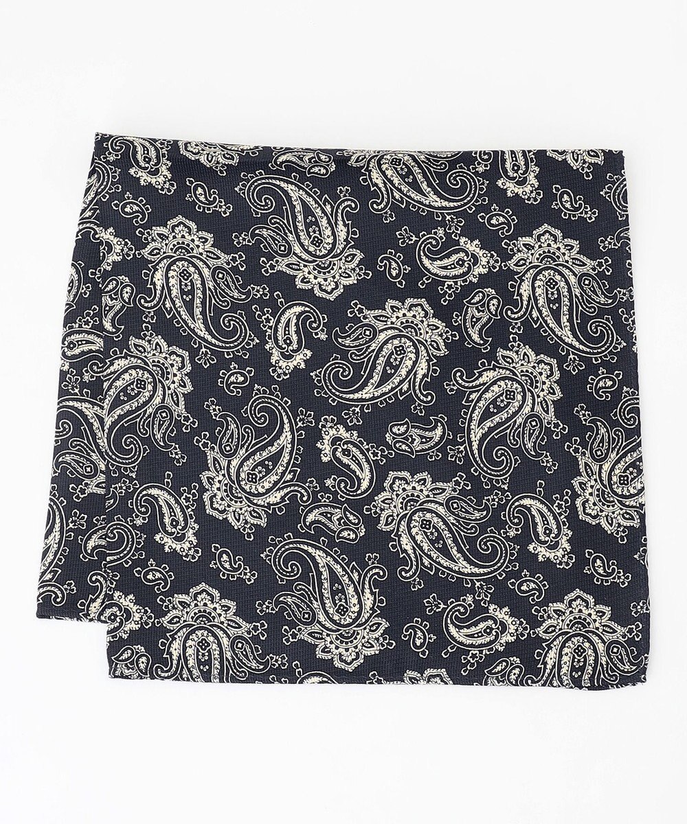 J.PRESS MEN ペイズリーハンドプリント チーフ 