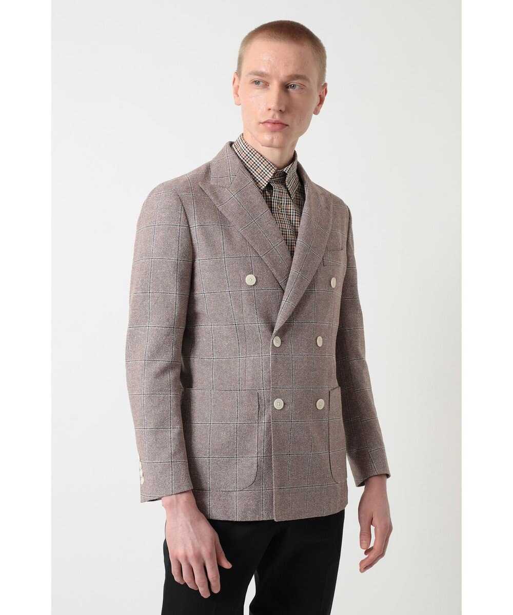 DAKS マイクロブークレーダブルブレストチェックジャケット 