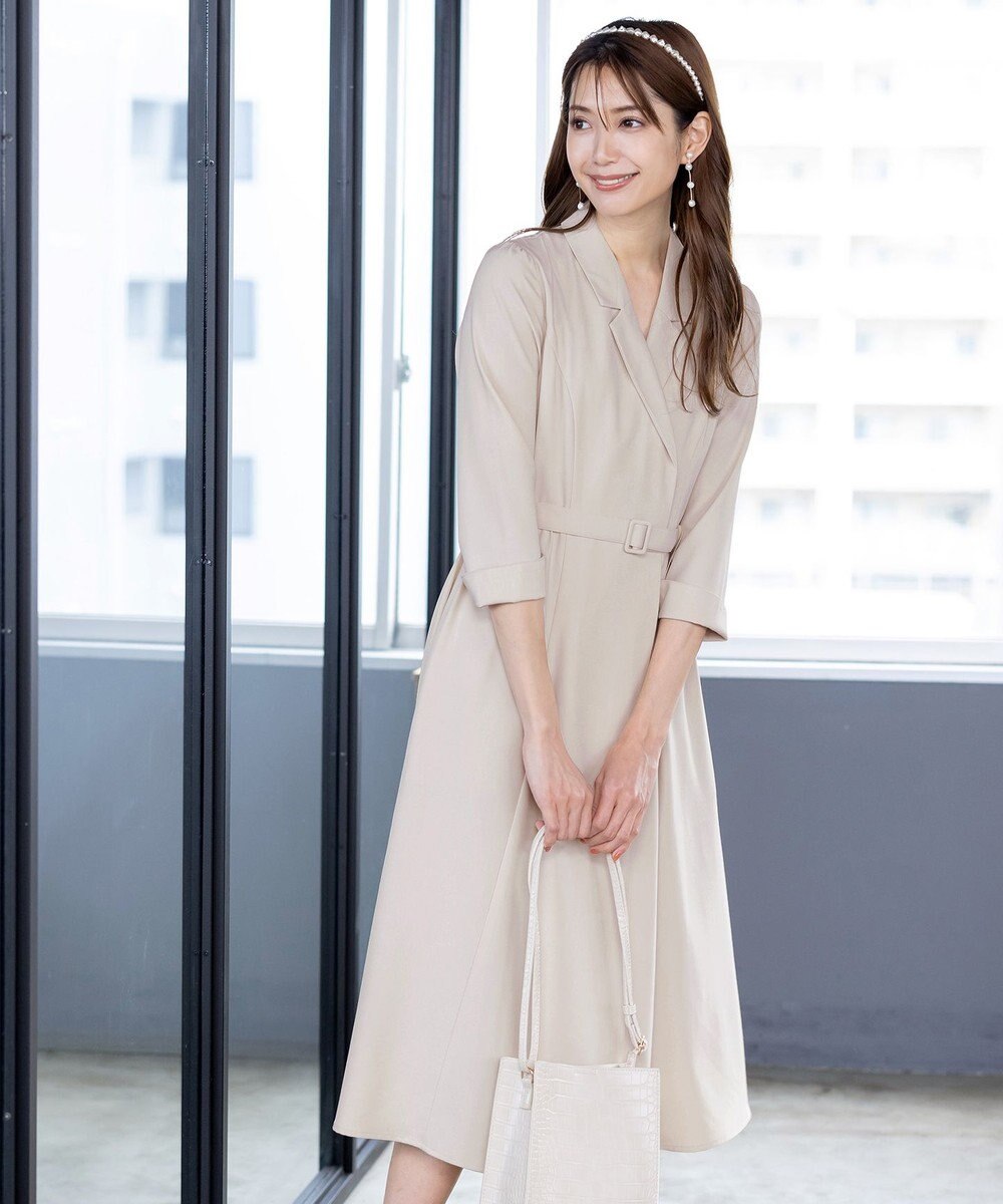 Tiaclasse 【洗える】テーラードカラーワンピース 