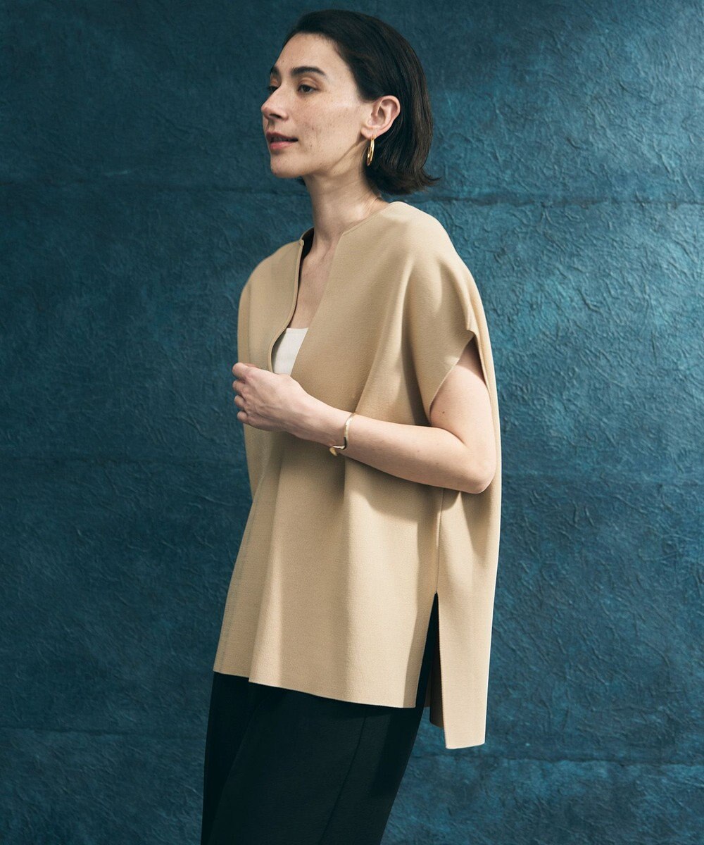 UNFILO L 【WEB限定カラー】スゴ機能美ニット キーネック ジレ 