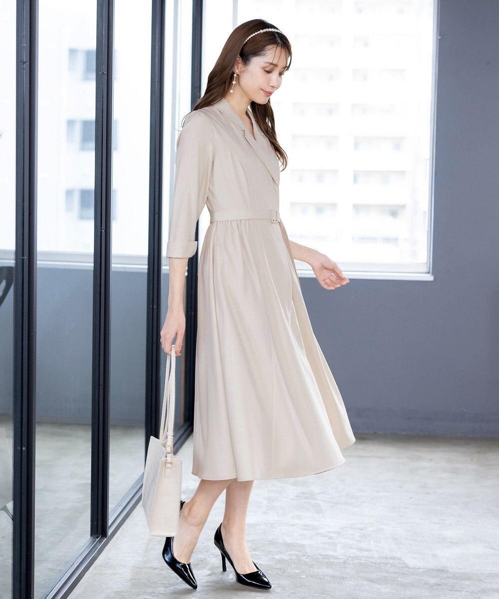 Tiaclasse 【洗える】テーラードカラーワンピース 