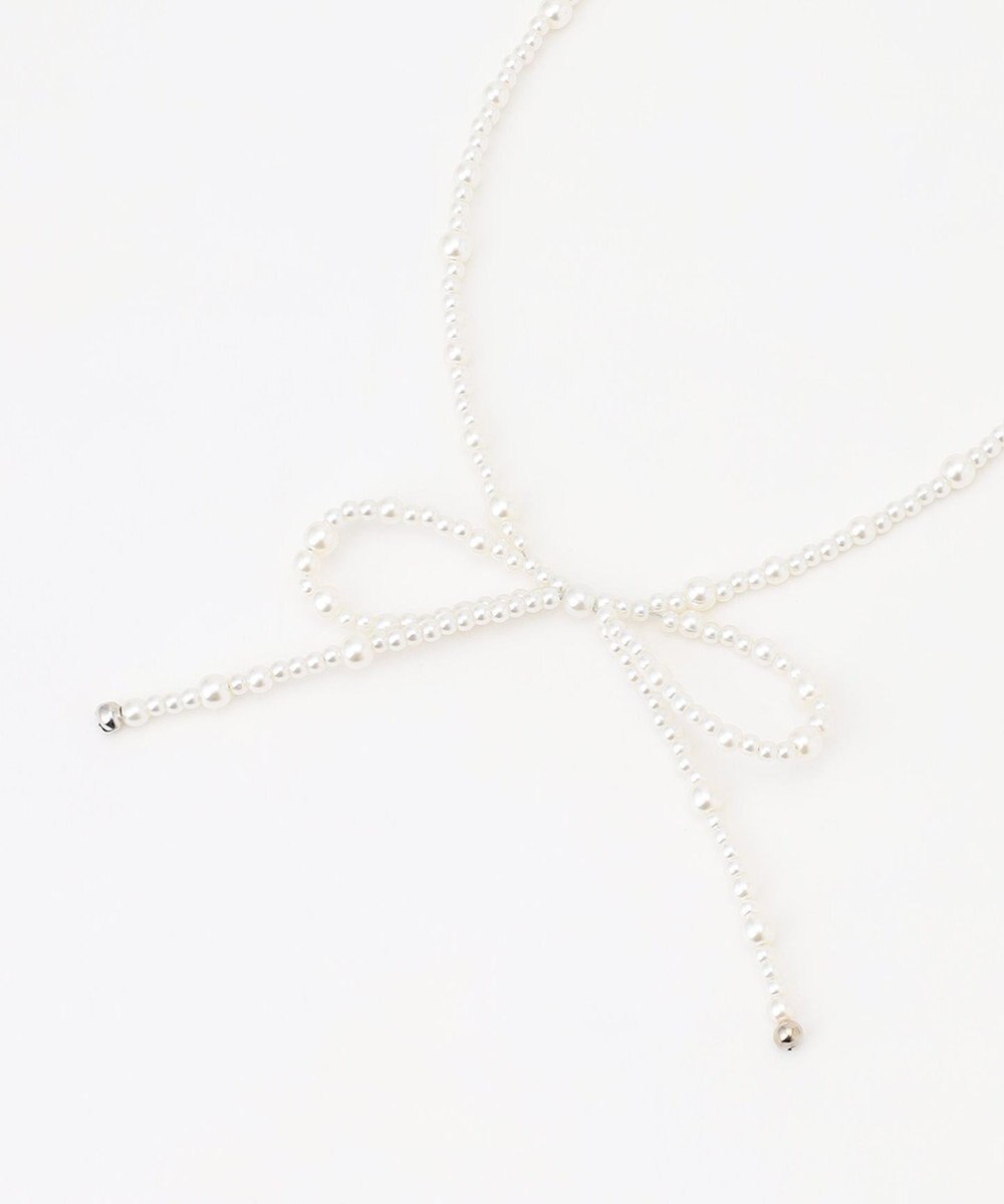 組曲 KIDS 【Fサイズ】パールリボン ネックレス 