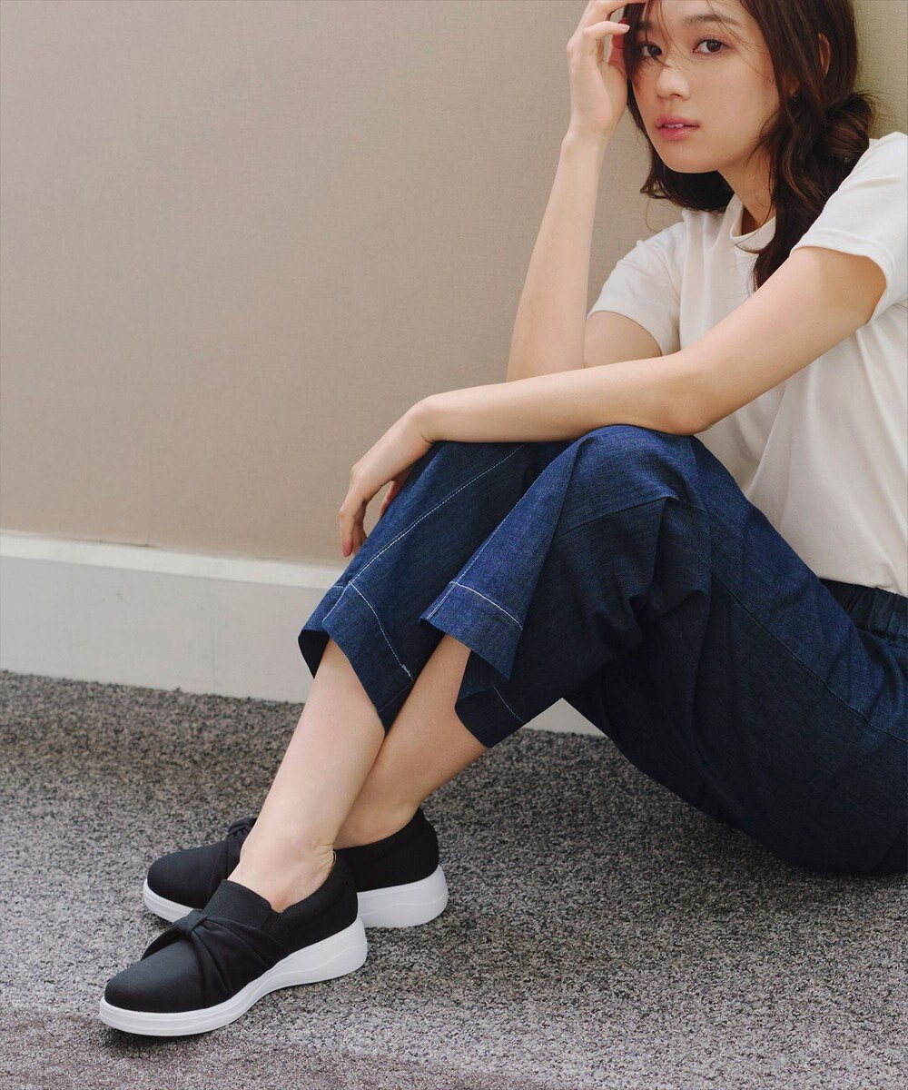 Tiaclasse 【安田美沙子さん着用】キャンバスリボンスリッポン 