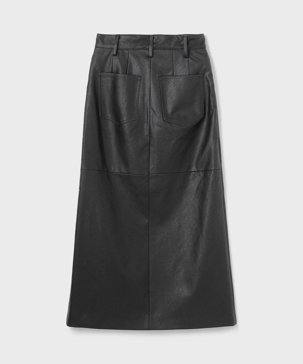 GRACE CONTINENTAL クラッシュレザータイトスカート 