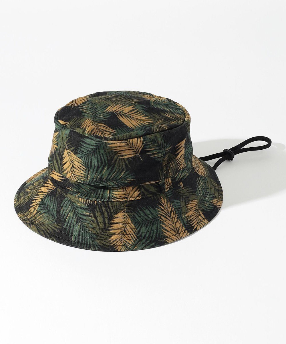 JOSEPH ABBOUD MOUNTAIN 【折り畳み可】ジャングルリーフプリント ポケッタブルバケット ハット 