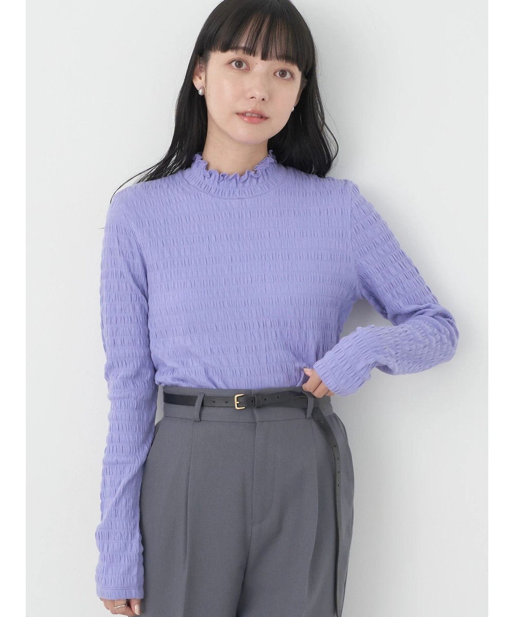 earth music&ecology シャーリングハイネックプルオーバー 