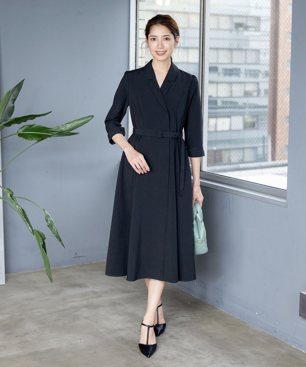 Tiaclasse 【洗える】テーラードカラーワンピース 