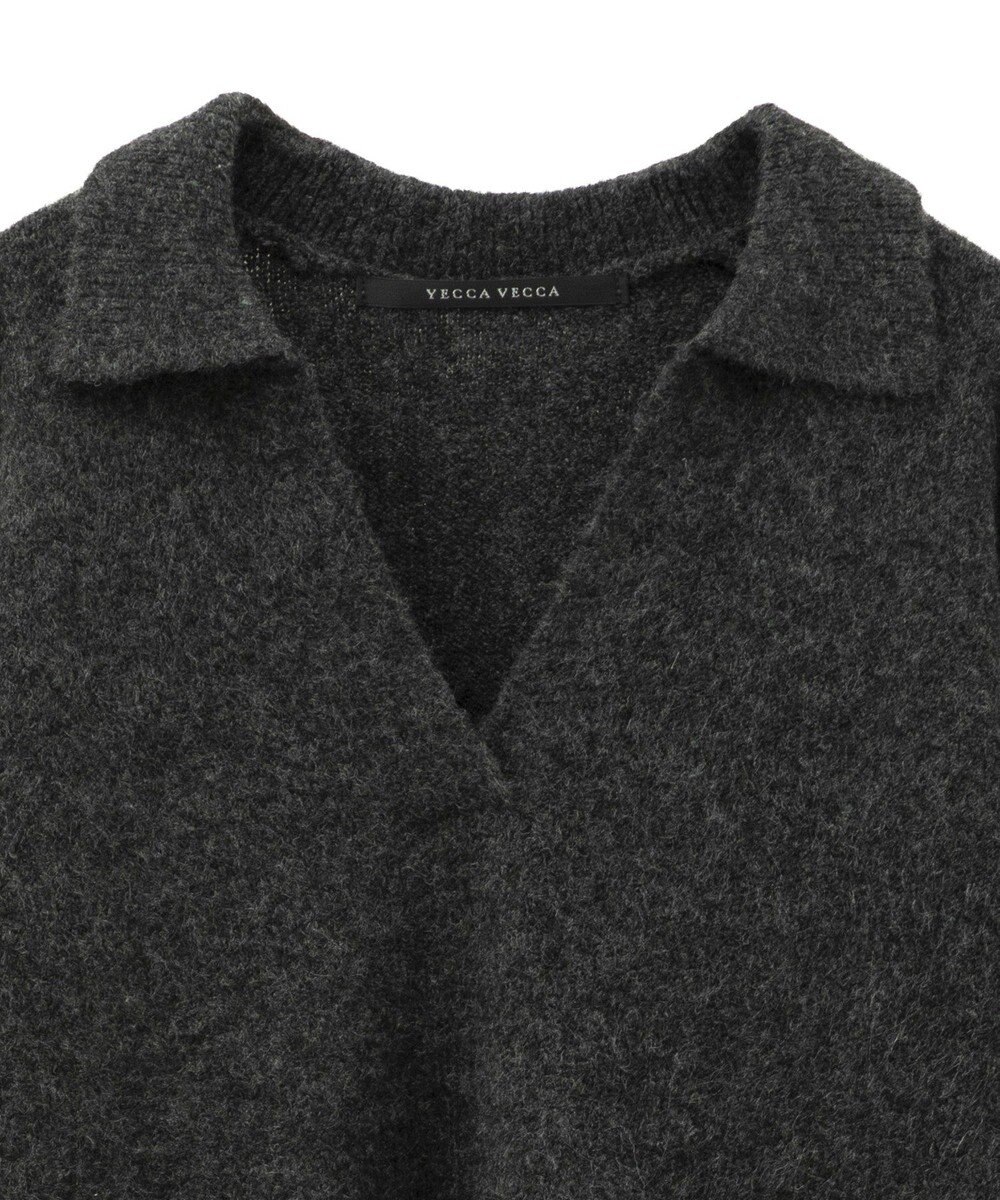 YECCA VECCA 襟付きVネックニット 
