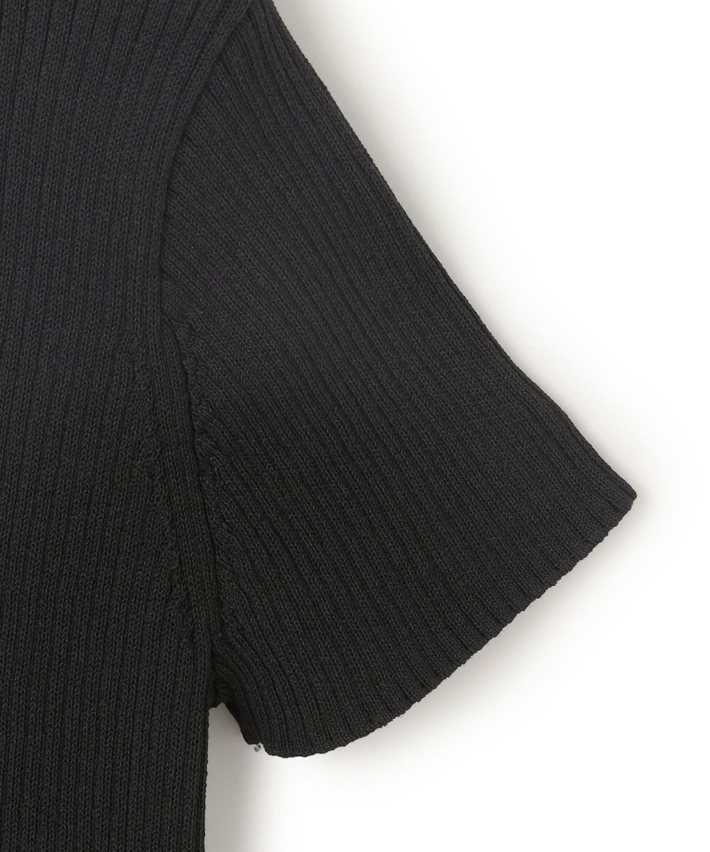 BEIGE， 【洗える・美人百花 4月号掲載】VINCA / パール付き半袖コットンリブニット 