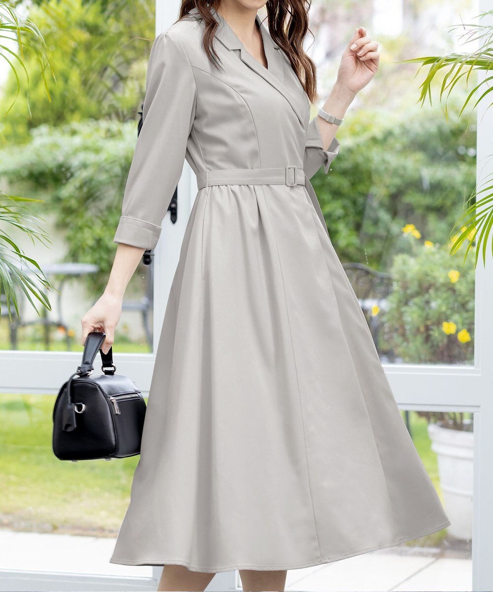 Tiaclasse 【洗える】テーラードカラーワンピース 