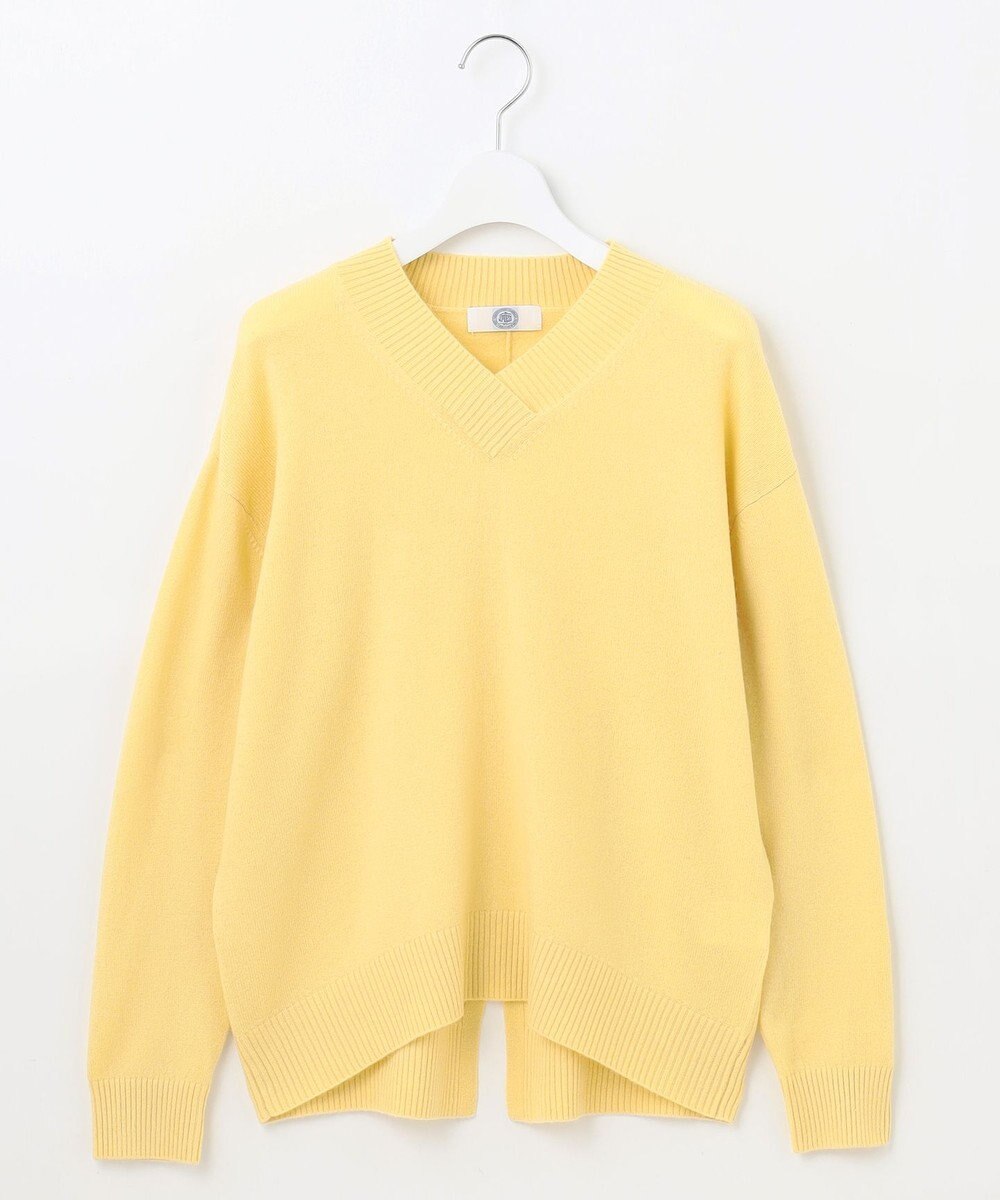 J.PRESS LADIES L 【洗える】CASHMERE BLEND Vネック ニット 