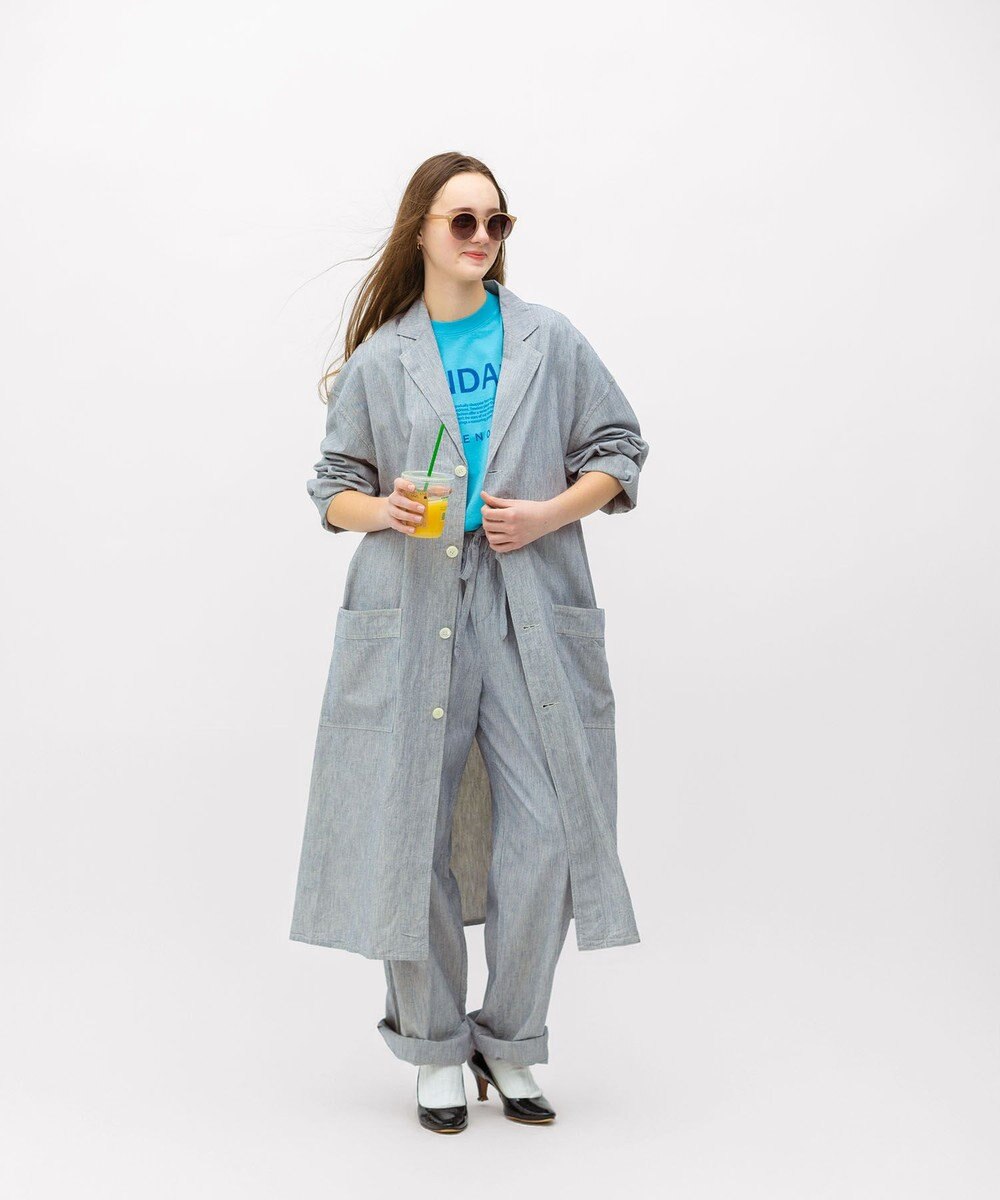 LENO LIGHT HICKORY ATERIER COAT《UNISEX》/ ヒッコリーアトリエコート 