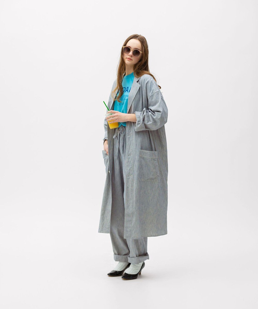 LENO LIGHT HICKORY ATERIER COAT《UNISEX》/ ヒッコリーアトリエコート 