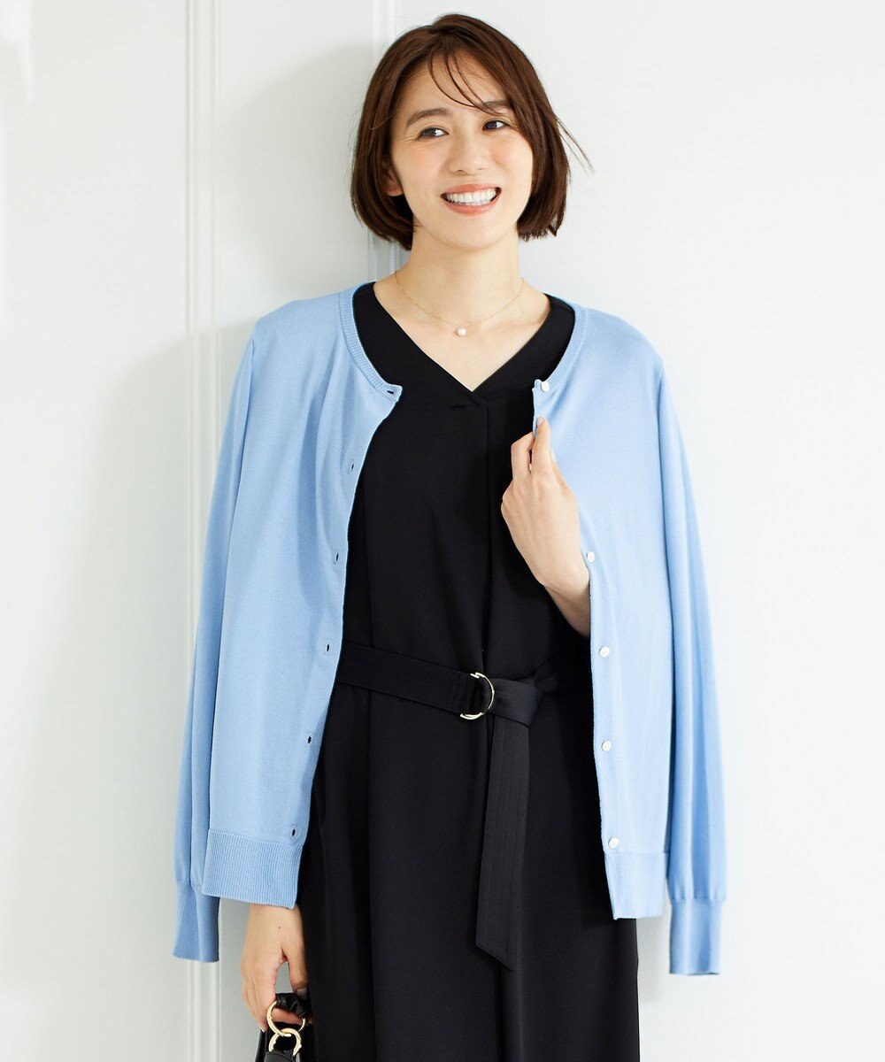 自由区 【WEB限定】ニットカーディガン×ブラウス セット 