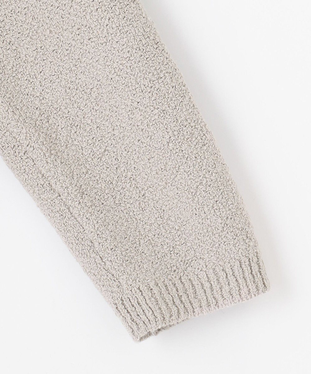 自由区 【XSサイズ～/洗える】テクスチャーコットンブレンド ニットアウター 