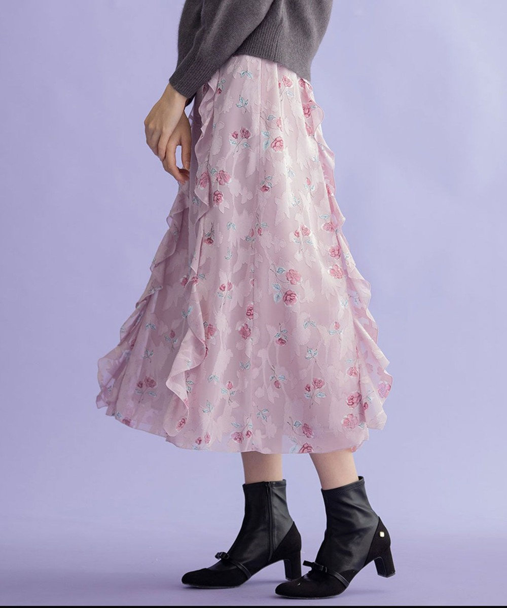 TOCCA 【WEB限定】【TOCCA LAVENDER】Rose Cut Jacquard Print Skirt スカート ローズ系5