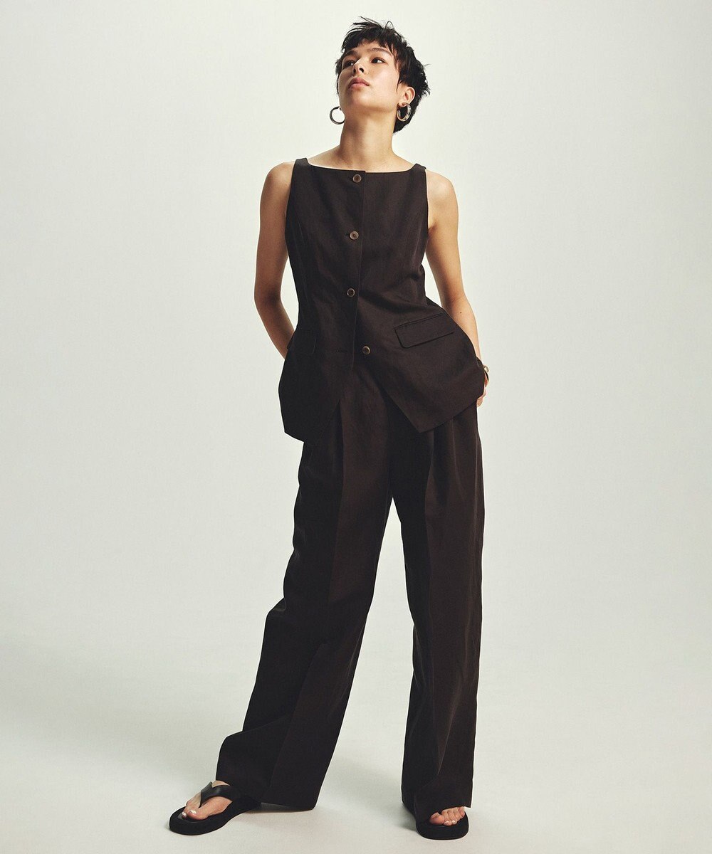 uncrave テンセルライトリネン ジレブラウス 