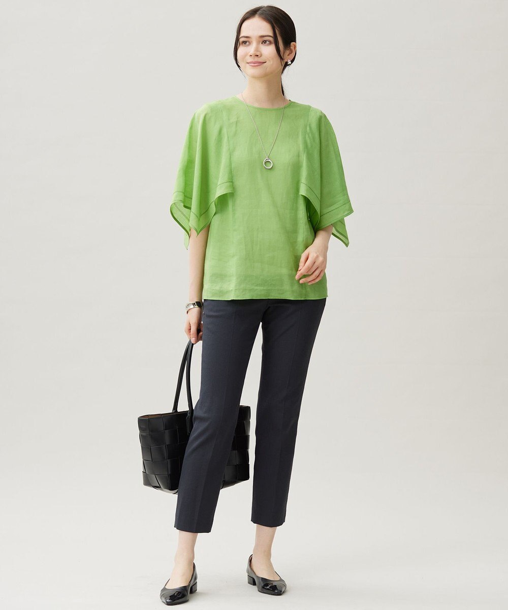 自由区 L 【接触冷感・UVカット・吸水速乾・洗える】シェルタリングテーパード パンツ 