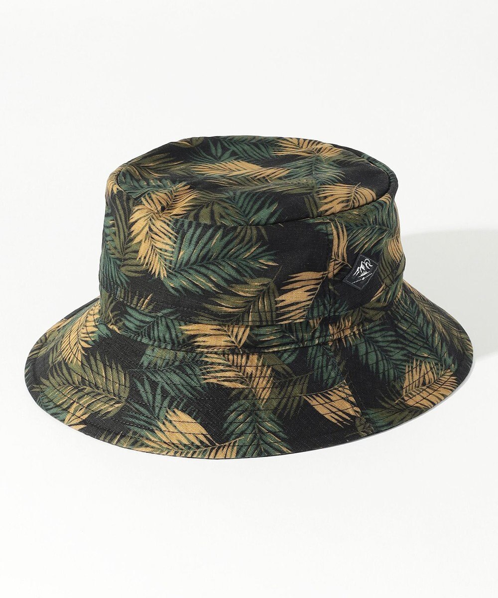 JOSEPH ABBOUD MOUNTAIN 【折り畳み可】ジャングルリーフプリント ポケッタブルバケット ハット 