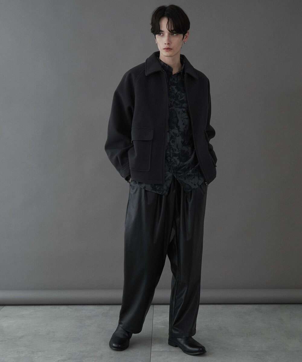 WEGO 【ユニセックス着用ITEM】メルトンショートZIPブルゾン 