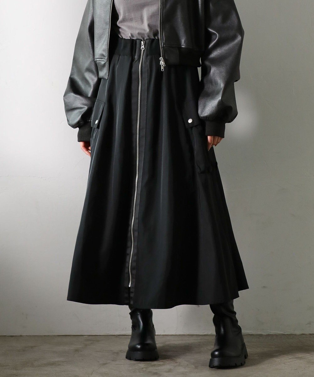 Green Parks ・ＳＵＧＡＲ　ＳＰＯＯＮ　ミリタリーフレアスカート 