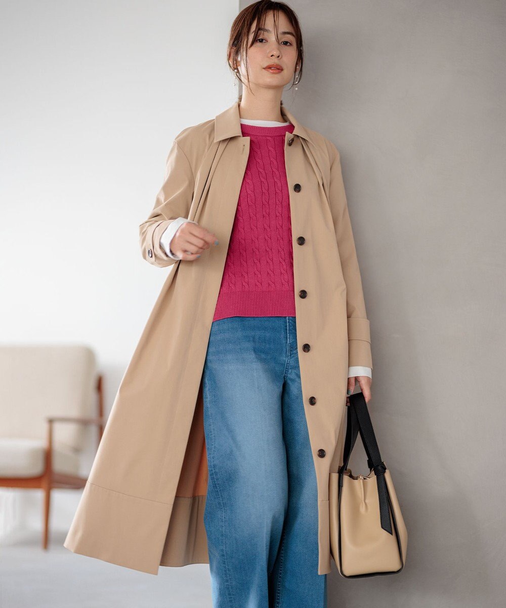 組曲 L 【WEB限定】ライトトレンチ ステンカラーコート 