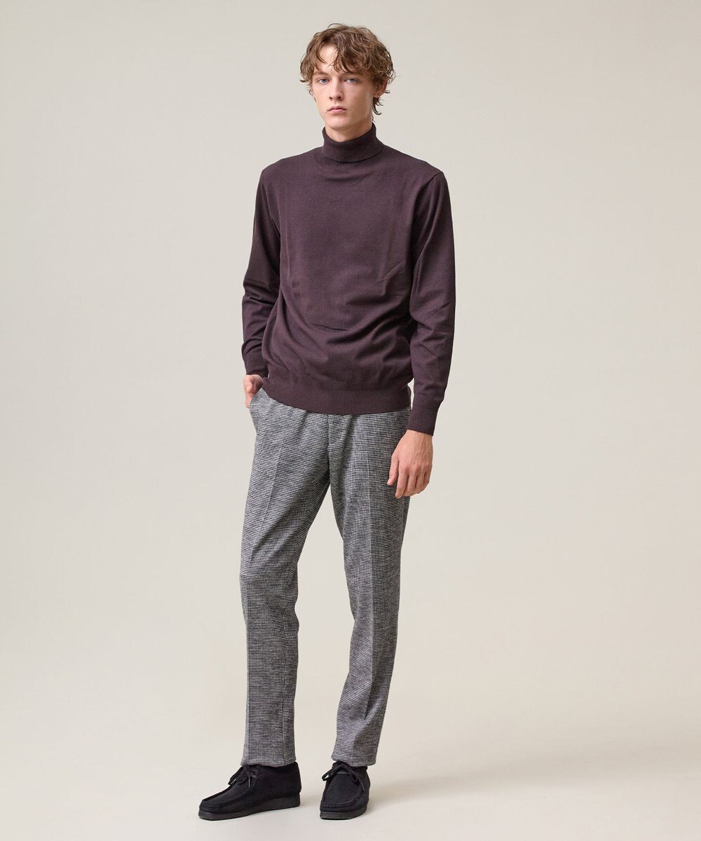 J.PRESS MEN 品よく暖かで首元からスマートに【ストレッチ / イージーケア】【FLEX YARN】タートルネック ニット 