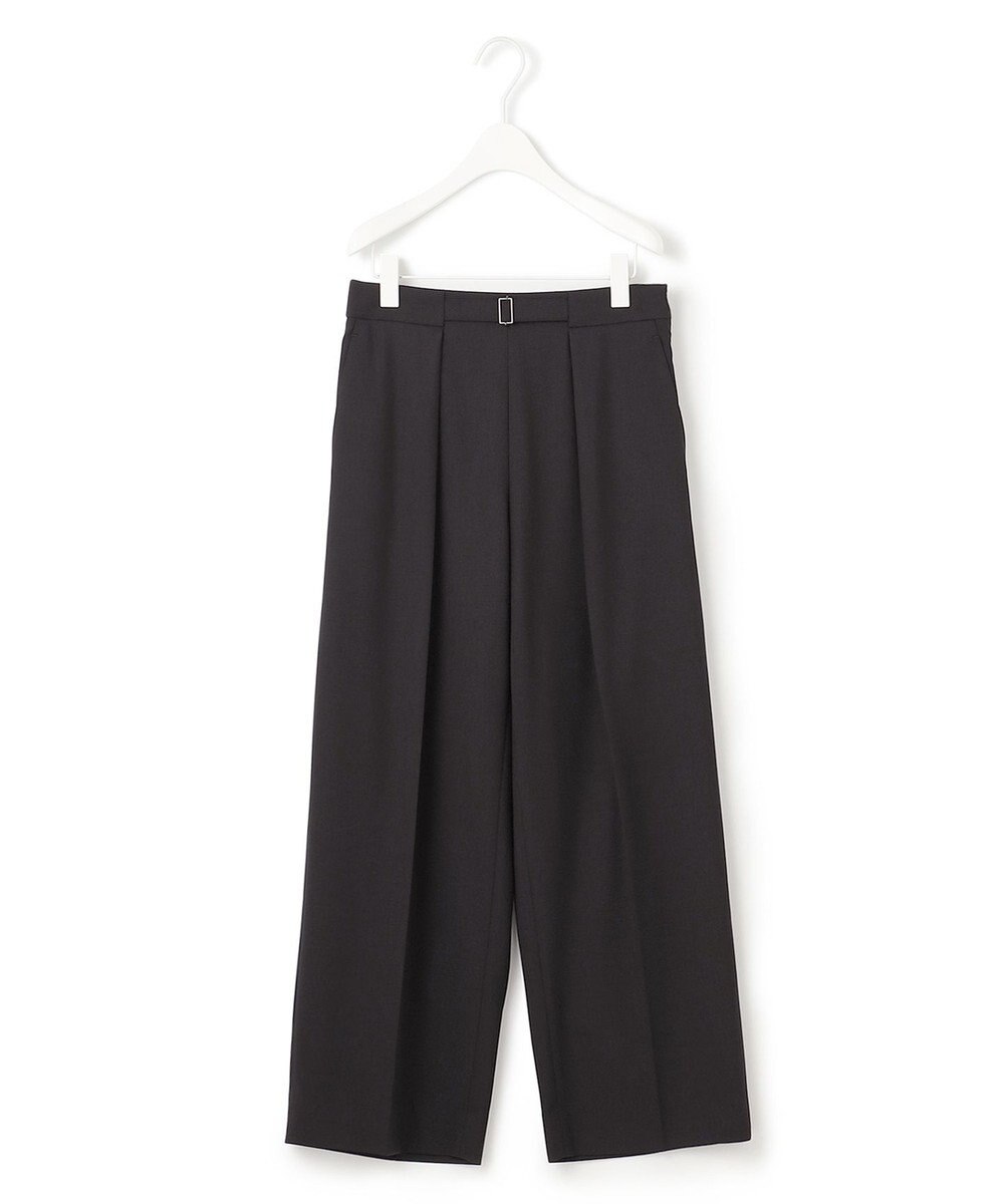 ICB L 【UVケア・洗える】ウール2WAYストレッチ ワイドストレートパンツ 