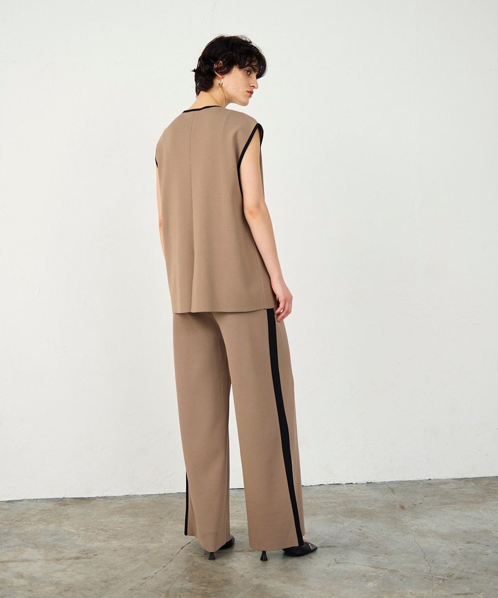 GRACE CONTINENTAL バイカラーニットパンツ 