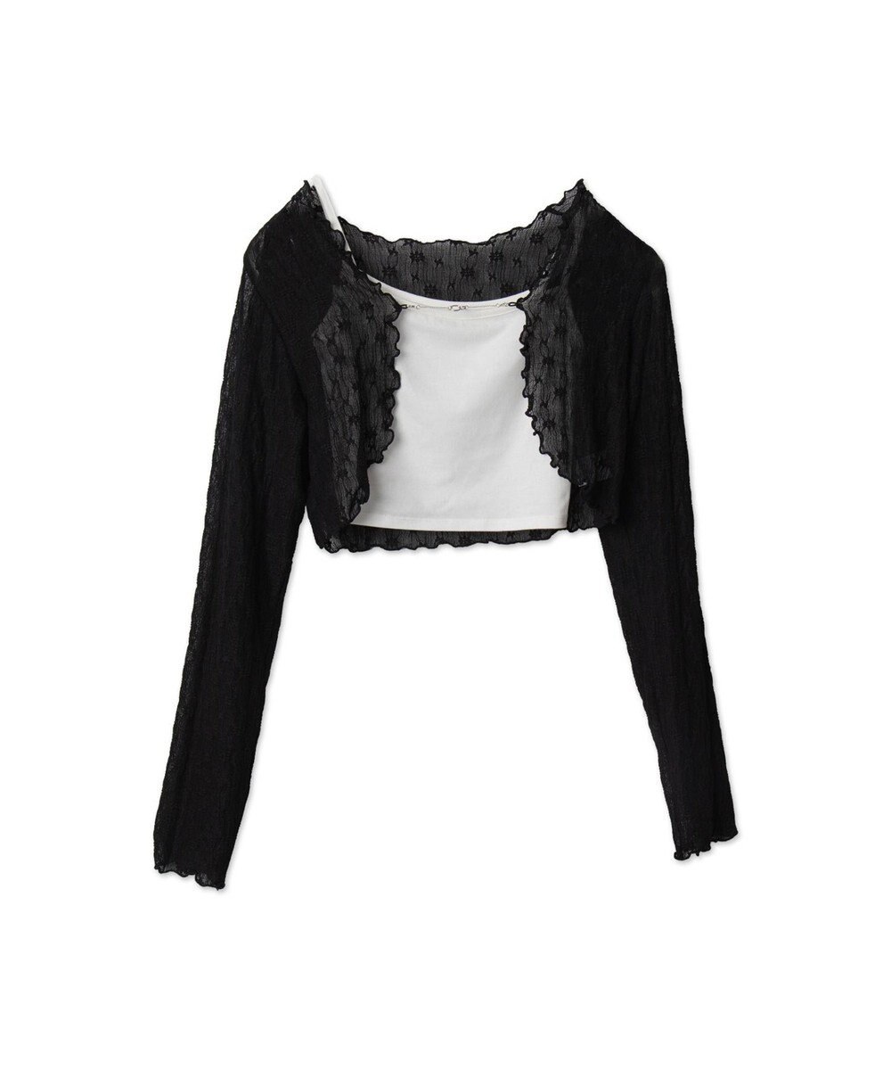 WEGO 【２点セット】アンサンブルレースカーデ 