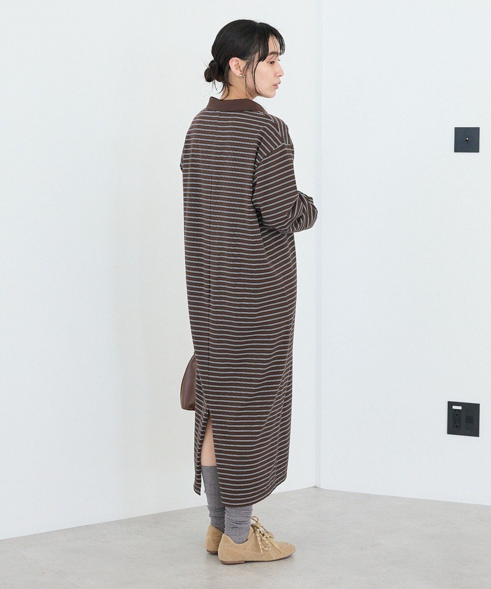 CRAFT STANDARD BOUTIQUE ポロ衿ボーダーワンピース 