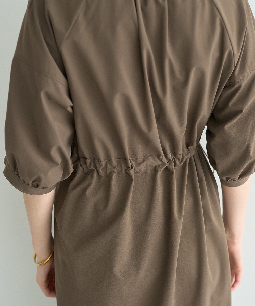 YECCA VECCA <<UVカット>>ドロストギャザー袖ワンピース 