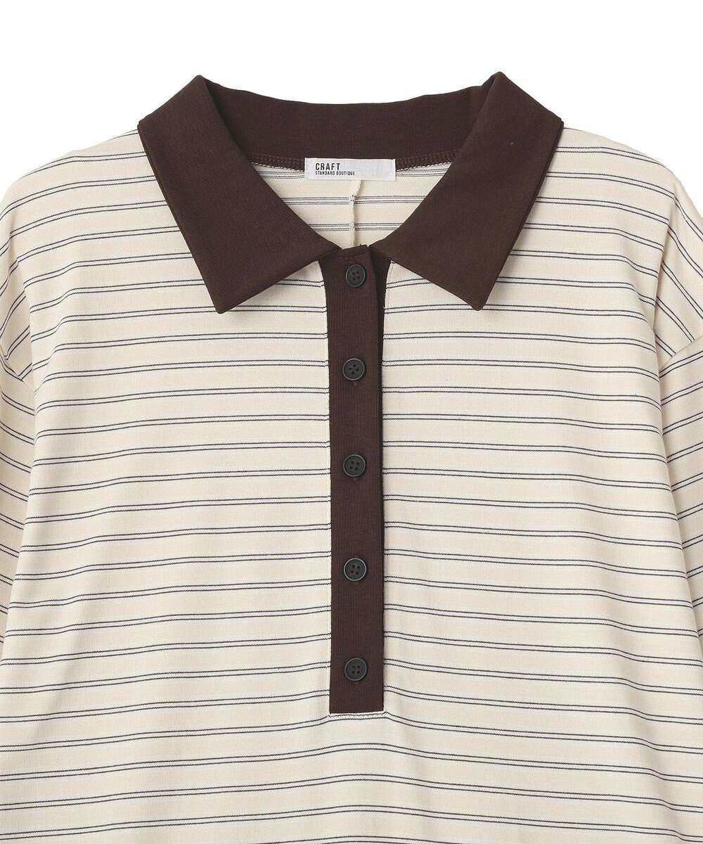 CRAFT STANDARD BOUTIQUE ポロ衿ボーダーワンピース 