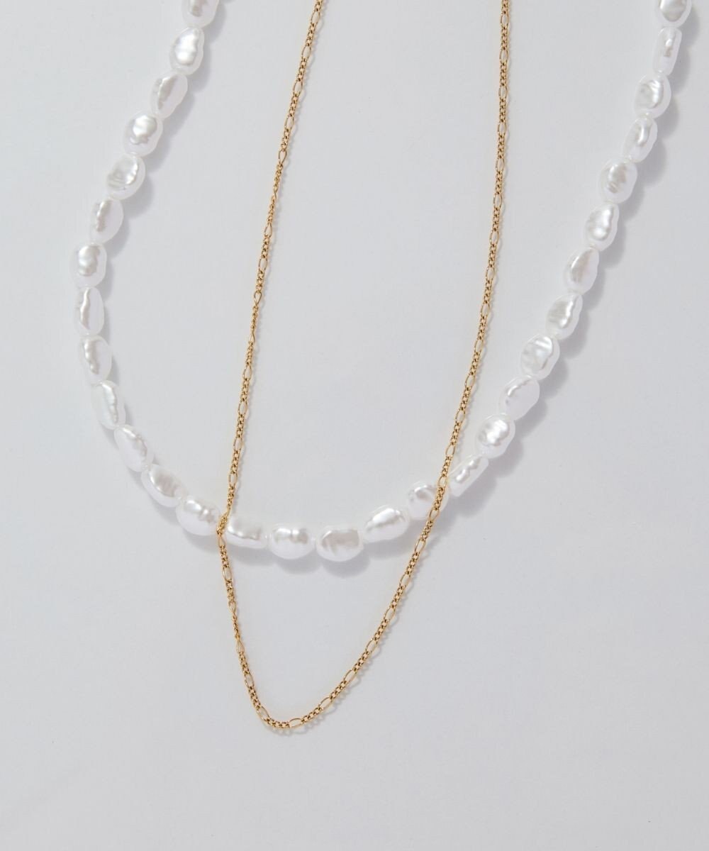 Phoebe 【限定セット】クラシカルパール×チェーン2連ネックレス×ドレッシングパールイヤーカフ 