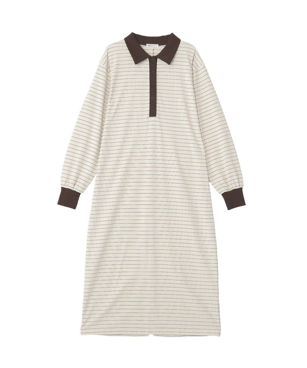CRAFT STANDARD BOUTIQUE ポロ衿ボーダーワンピース 